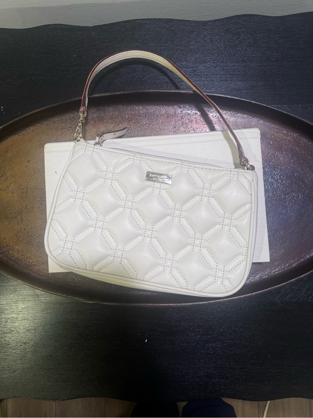 kate spade Cream Quilted Mini Shoulder Bag